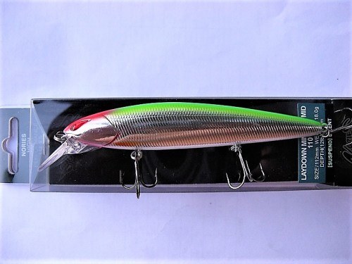 Воблер Nories Laydown Minnow MID 110SP BR-224